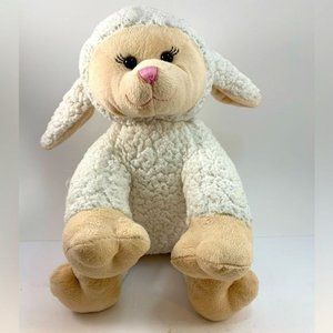 Build a Bear Sheep Swirls White Tan Plush Doll Toy Lamb Stuffed Farm Animal BABW